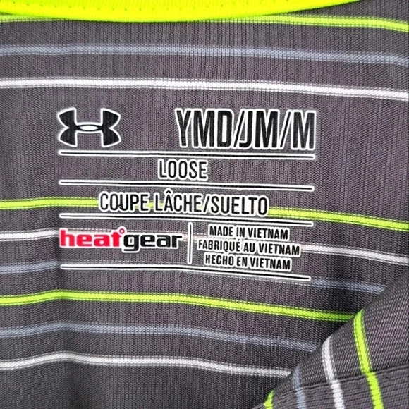 Under Armour HEATGEAR Short Sleeve Golf Polo Loose Fit Shirt Youth Medium - Picture 3 of 4